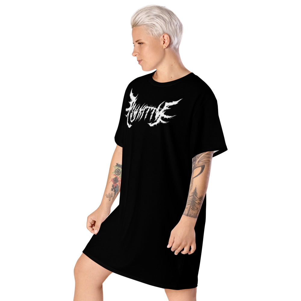 Black Metal T-shirt Dress