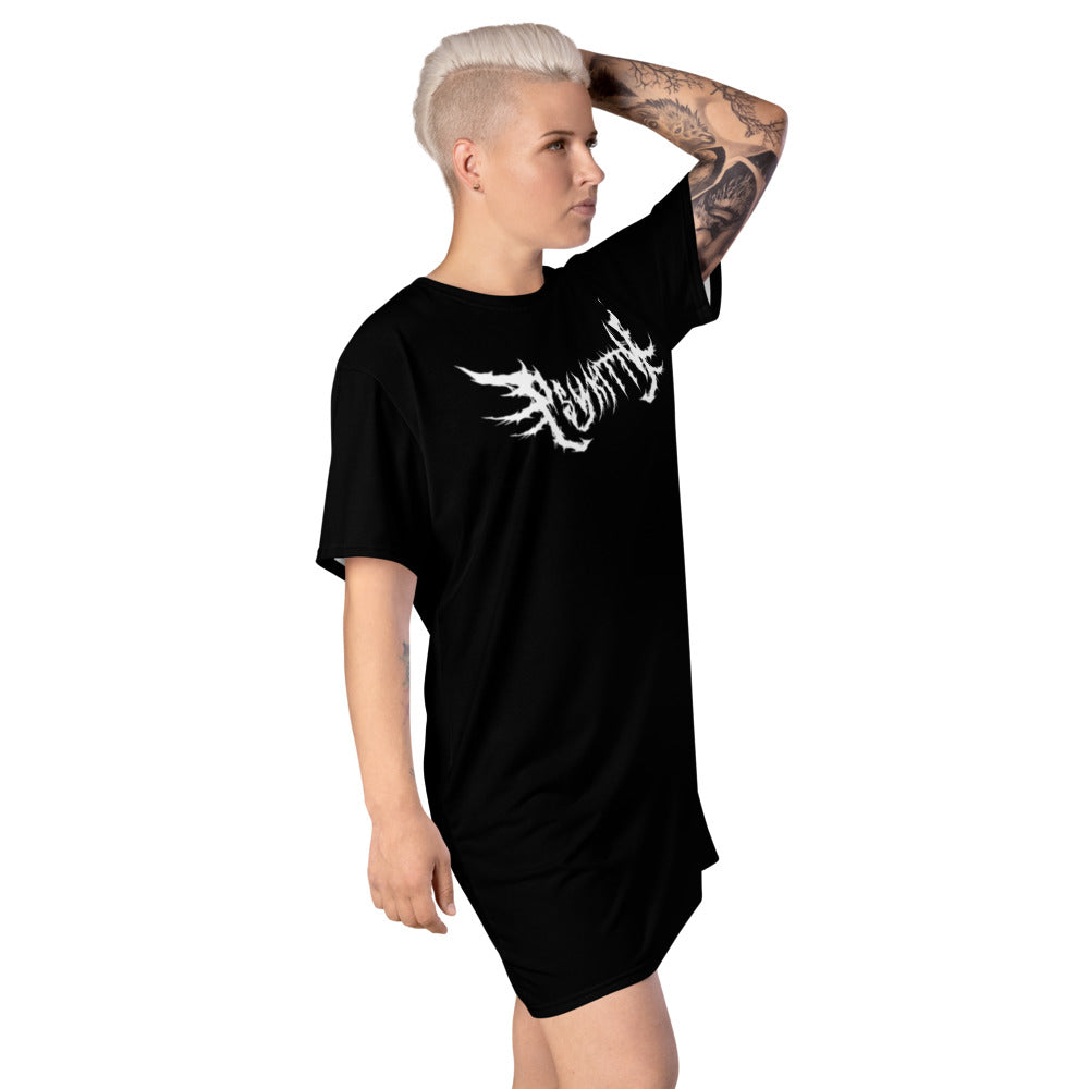 Black Metal T-shirt Dress