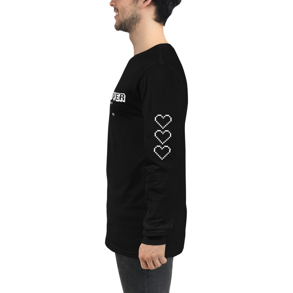 Game Over - Black Unisex Long Sleeve Tee