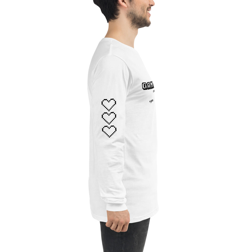 Game Over - White Unisex Long Sleeve Tee